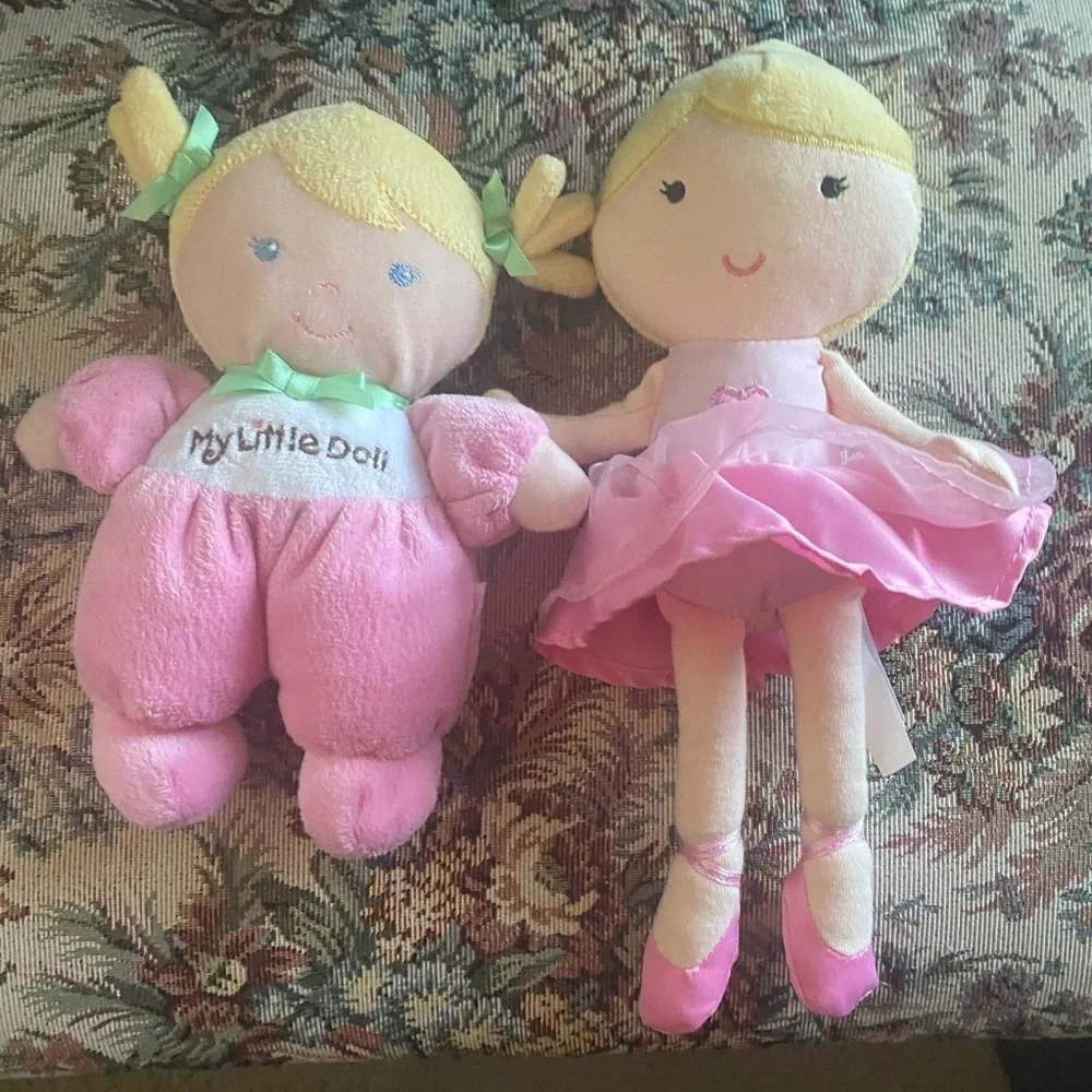 Carter's Just One Ballerina Rattle & Fisher-Price My Little Doll Pink Plush Toys